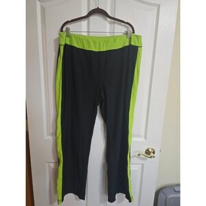 Athletic‎ Works Black Neon Green Athletic Pants Women's Size 2X /0278